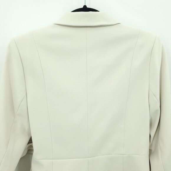 SPANX Carefree Crepe Wrap Blazer M Parchment (Cream/White) - Picture 12 of 16